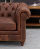 Chesterfield 25 Seater Brown Leather