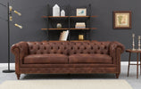 Chesterfield 32 Seater Suite Brown Leather