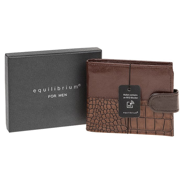 Equilibrium For Men RFID Modern Wallet Brown