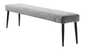Ottowa Dining Bench Grey Velvet