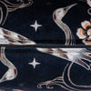 Scatterbox Heron Stitch Cushion, Navy And Rust