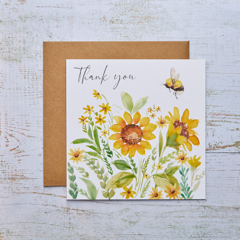 Sunflower Bee Card