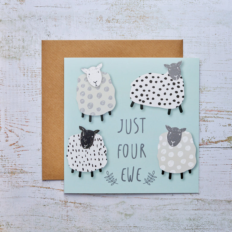 Just Four Ewe Card