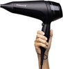 A visual representation of the Remington Thermocare Pro 2200W Hair Dryer, showcasing its sleek design and included attachments for precision styling.