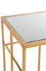 Gold Console Table with Mirrored Top