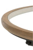 Round Glass Wood Coffee Table