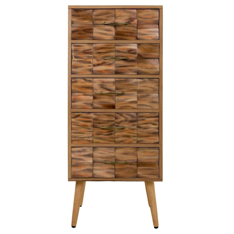 Fermosa Wood Chest with 5 Drawers