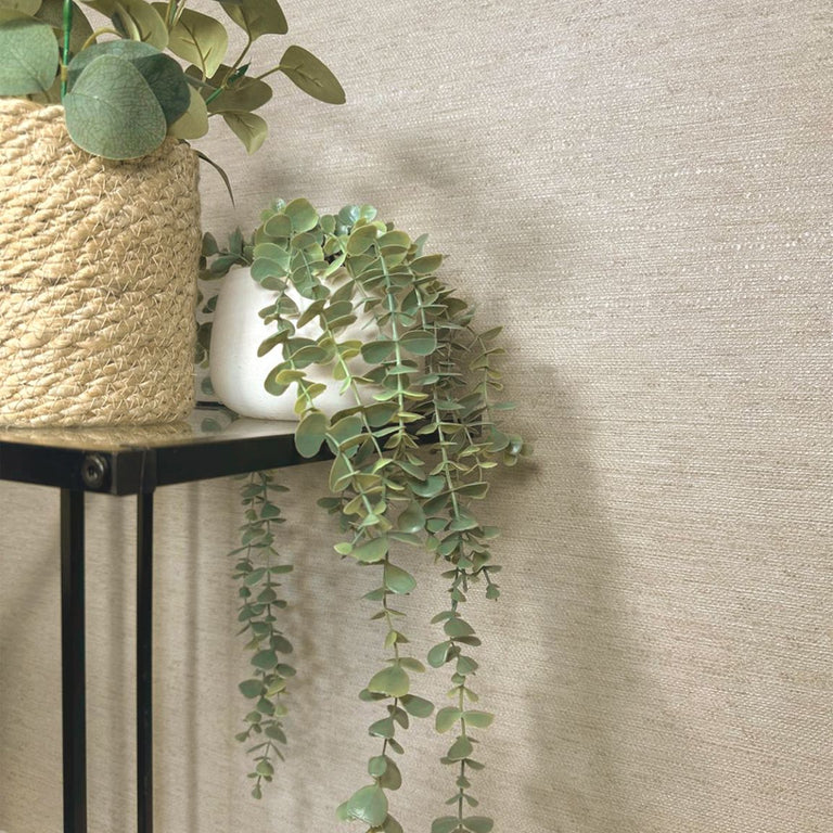 Belgravia Carlotta Textured Wallpaper Beige  – Luxury Italian Embossed Vinyl Wallcovering for All Rooms