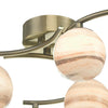 Atiya 6 Light Semi Flush Antique Brass - Ceiling Lighting Collection