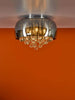 Aviel 5 Light Flush Smoked Shade With Clear Glass Droppers