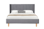Elevate your bedroom with the Allegra Double Bed in Grey. The modern and sophisticated design of this bed frame adds a touch of luxury to your sleeping space. The grey upholstery exudes a calming and serene atmosphere, creating a perfect environment for relaxation. 