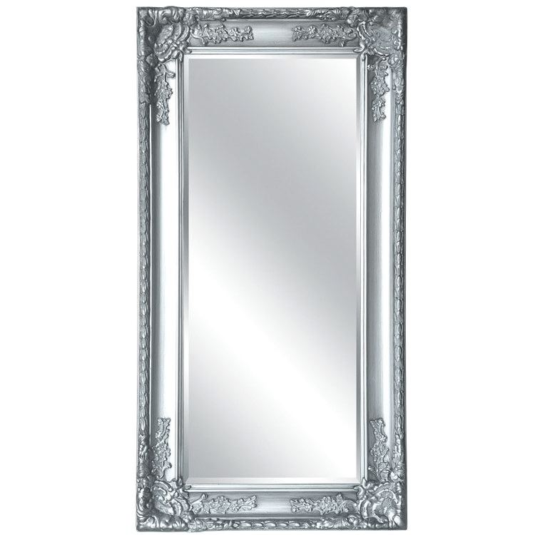 Audrey Silver Antique Leaner Mirror 90 x 180cm