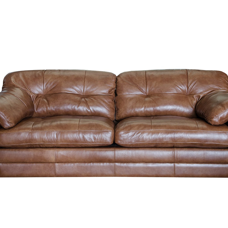 Alexander and James Bailey Brown Leather 3 Seater Sofa