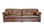Alexander and James Bailey Brown Leather 4 Seater Sofa
