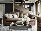 Alexander and James Bailey Brown Leather 4 Seater Sofa