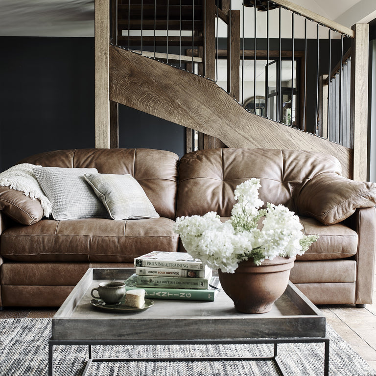 Alexander and James Bailey Brown Leather Chair