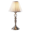 Beau Touch Table Lamp Satin Chrome with Shade