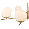 Bombazine 8 Light Pendant Natural Brass Opal Glass