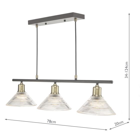 Boyd 3 Light Bar Pendant Antique Brass -  Bar Pendant Lighting Collection