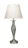 Bybliss Table Lamp Satin Chrome With Cream Shade