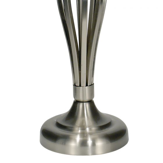 Bybliss Table Lamp Satin Chrome With Cream Shade