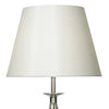 Bybliss Floor Lamp Satin Chrome complete with Cream Shade