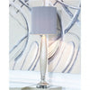 Taupe Pearl Glass Table Lamp with Grey Shade