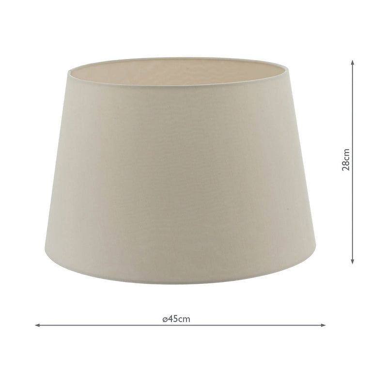 Cezanne Faux Silk Tapered Drum Shade 45cm Taupe - Shades Collection