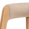 Cofra Danu dining chair in neutral fabric on a natural oak frame
