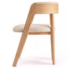 Cofra Danu dining chair in neutral fabric on a natural oak frame