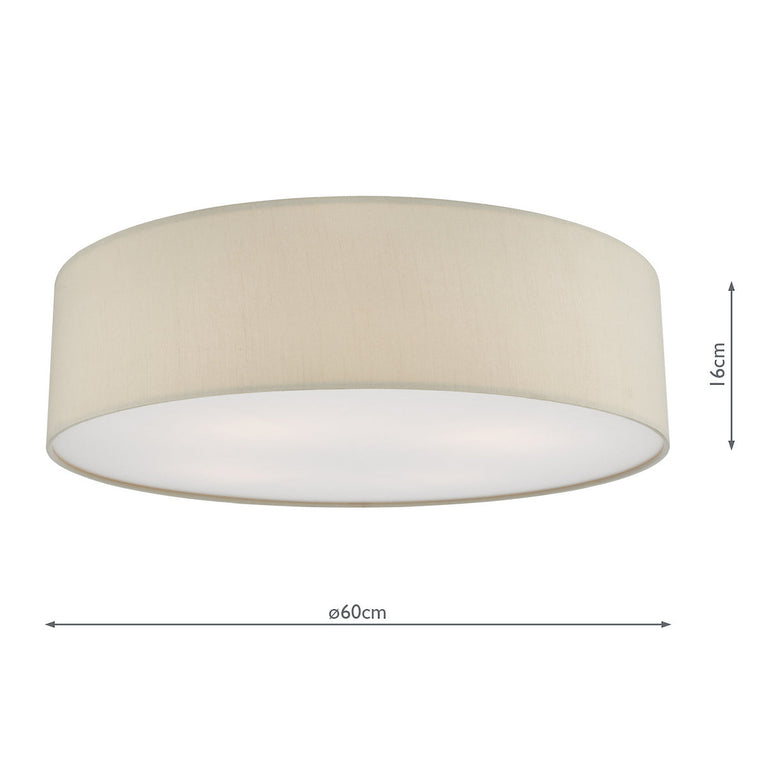 Cierro 4 Light Flush 60 cm Taupe - Ceiling Fitting Light Collection