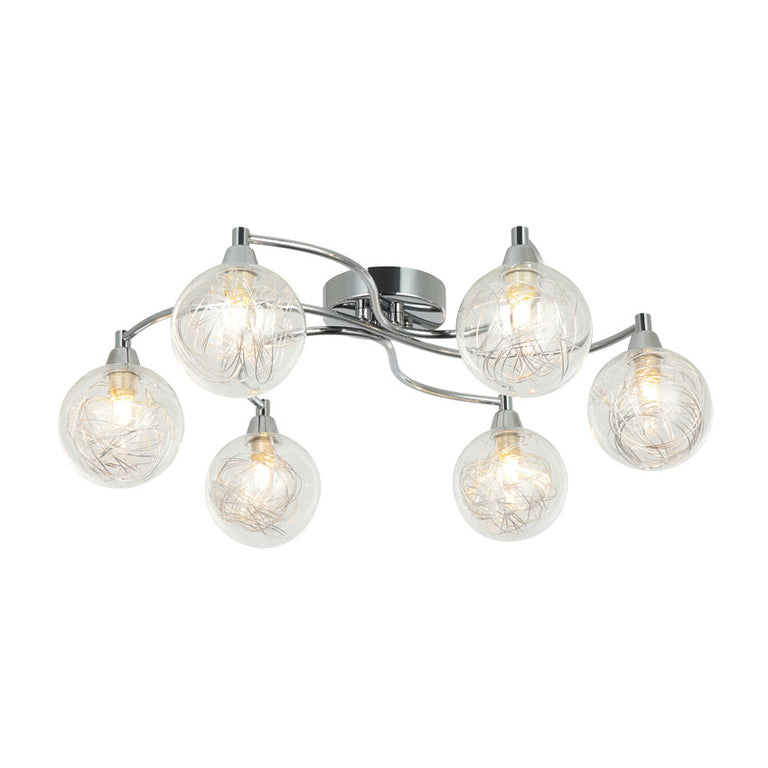 SF14195 6 Light Finca Semi Flush Fitting