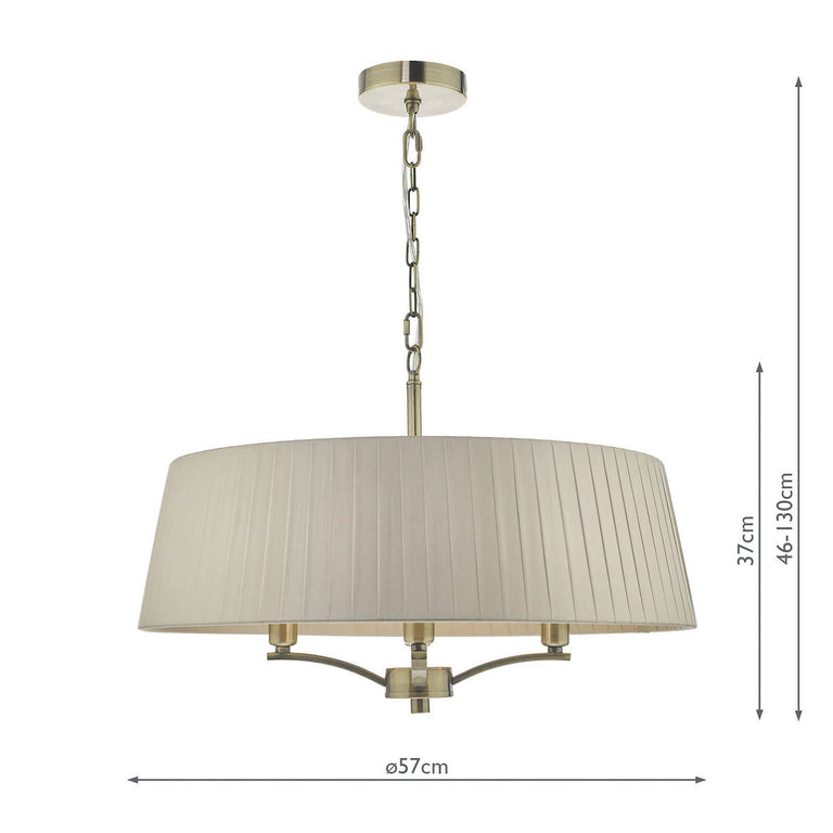 Cristin 4 Light Pendant - Antique Brass Lighting Collection