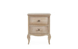 Elevate your bedroom decor with the Camille 2 Drawer Bedside Table. French-inspired design, beautiful curves, and ornate detailing make it a stunning addition. Shop bedside lockers online.