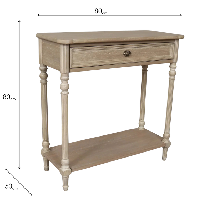 Willow 1 Drawer Console with Shelf - Wooden Living Room Furniture