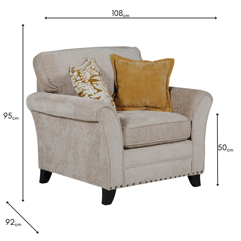 Pippa Accent Chair Mink - Occasional Living Room Chair
