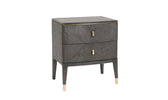 Diletta Bedside Table 2 Drawer  Ebony