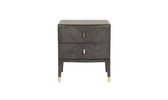 Diletta Bedside Table 2 Drawer  Ebony