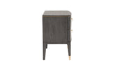 Diletta Bedside Table 2 Drawer  Ebony
