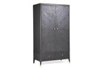Diletta Wardrobe 2 Door 2 Drawer Ebony