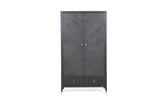 Diletta Wardrobe 2 Door 2 Drawer Ebony