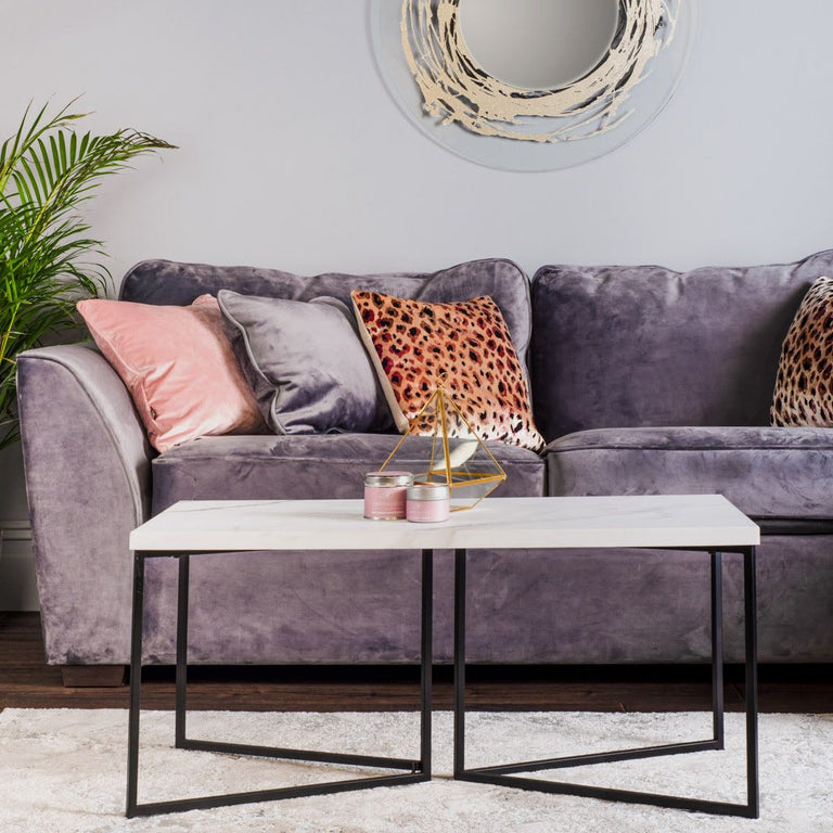 Fotini Coffee Table White Marble Effect