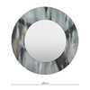 002MEH80 Mehera Round Mirror Grey Marble Print 80cm