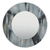002MEH80 Mehera Round Mirror Grey Marble Print 80cm