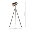 Jake Task Floor Lamp Antique Silver And Copper