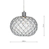 Juanita Ceiling Light Pendant Shade In Polished Chrome Effect Finish With Acrylic Decoration
