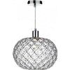 Juanita Ceiling Light Pendant Shade In Polished Chrome Effect Finish With Acrylic Decoration