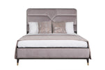 The Diletta Super King Size Bed 6ft Ebony Ecru Velvet, emphasizing its solid construction and meticulous craftsmanship. The ebony ecru velvet upholstery exudes a sense of luxury and refinement, while the super king size offers ample space for a truly comfortable and indulgent sleep.