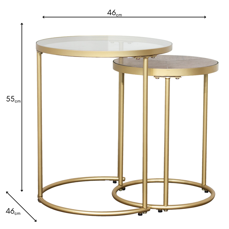 Andrea Nest of 2 Side Tables – Modern Round Living Room Furniture