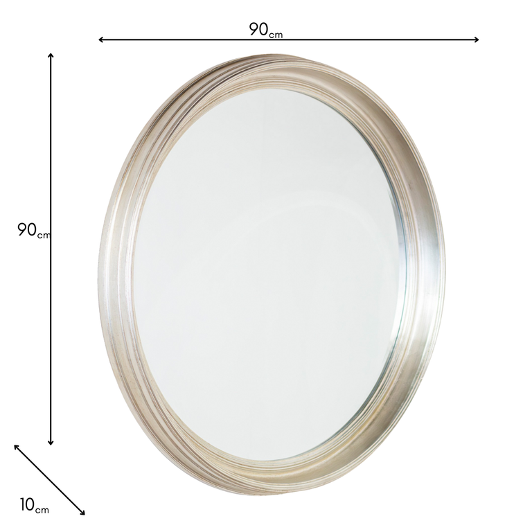Lily Round Mirror 90 cm Champagne - Luxury Round Mirror Furniture